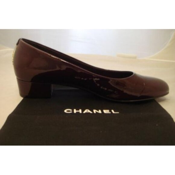 Chanel Patent Leather Ballet Shoes Flat Rare Vintage 41 EUR 11 US New In Box - Picture 3 of 16